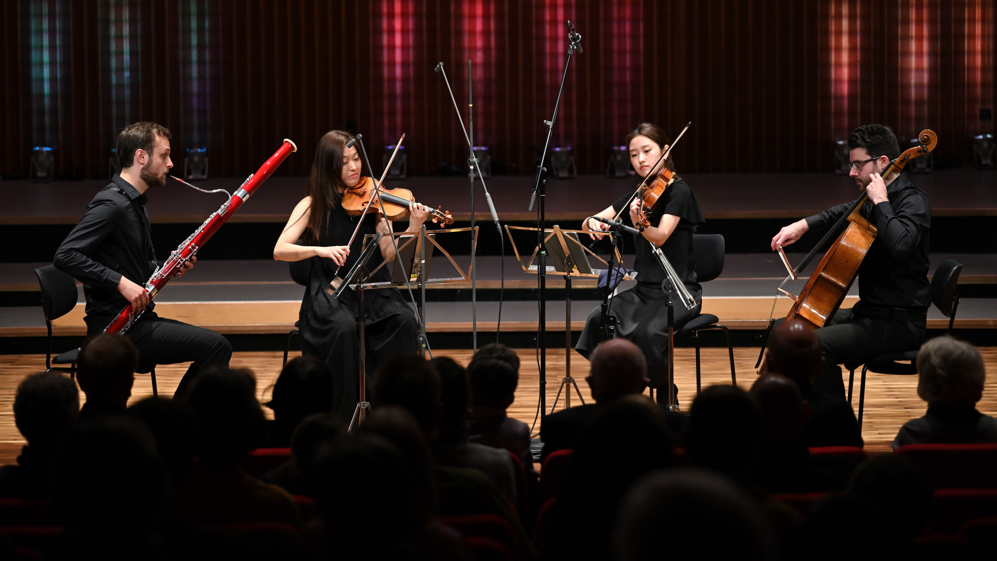 Anton Engelbach (Fagott), Yiju Michelle Seo (Violine),Juhee Lee (Viola), Eduardo Marcos Martínez Ferrer (Violoncello)